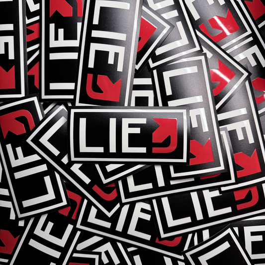 Lied Sticker - 6" x 3" - Black